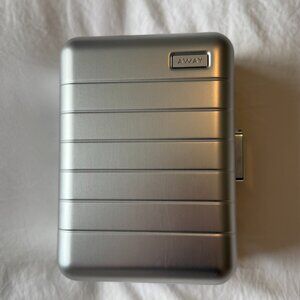 Away Travel Mini Luggage Toiletry Case - Silver Aluminum